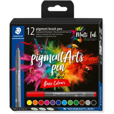 Afbeelding van pigment brush kartonnen etui 12 st basic colours