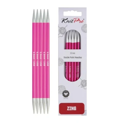 Afbeelding van KnitPro Zing Sokkennaalden 20 cm 5.00 mm