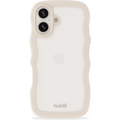 Afbeelding van Holdit Hoesje Geschikt voor iPhone 16 Wavy Case Beige