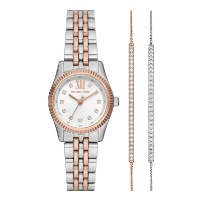 Afbeelding van Michael Kors Petite Lexington Watch Bracelet SET Horloge silvercoloured, Dames, Maat: One Size, Silver coloured