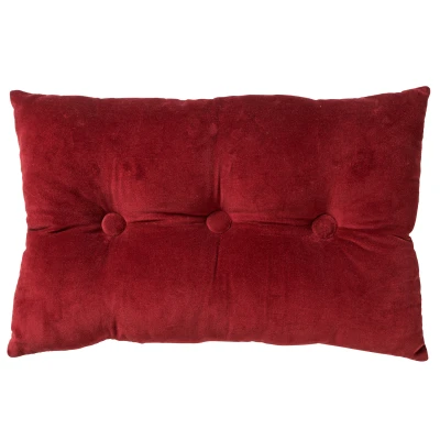 Afbeelding van Dutch Decor VALERIE Sierkussen 40x60 cm velvet met knopen Merlot rood