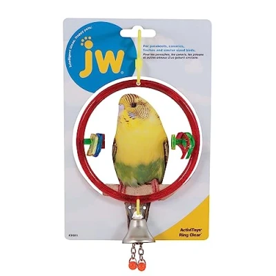 Afbeelding van Jw activitoy ring clear Parkieten speelgoed Vogelspeelgoed Kunststof Meerkleurig 21 cm ø 11