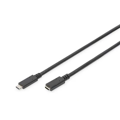 Afbeelding van Digitus USB kabel 3.2 Gen1 (USB 3.0 / 3.1 Gen1) C stekker, bus 0.70 m Zwart Stekker past op beide manieren AK 300210 007 S