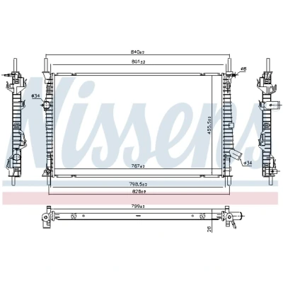 Afbeelding van Radiateur NISSENS 606537
