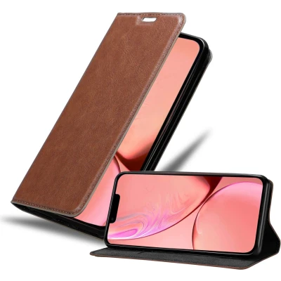 Afbeelding van Cadorabo Hoesje geschikt voor Apple iPhone 13 MINI in CAPPUCCINO BRUIN Beschermhoes met magnetische sluiting, standfunctie en kaartvakje Book Case Cover Etui