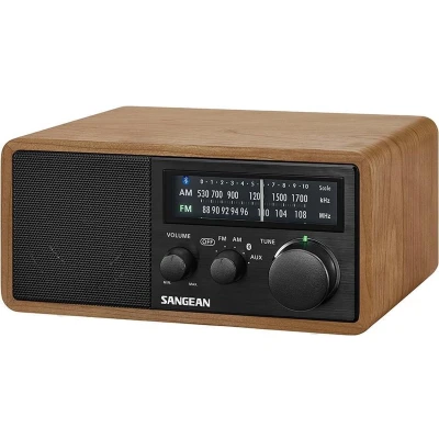 Afbeelding van Sangean Wr 11 Bt (genuine 110 Plus), Radio Met Usb Charger, Zwart Licht Hout