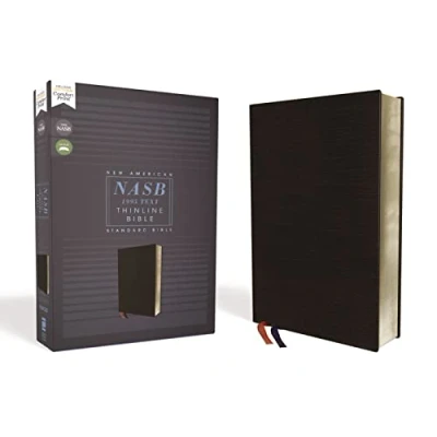 Afbeelding van NASB, Thinline Bible, Bonded Leather, Black, Red Letter Edition, 1995 Text, Comfort Print