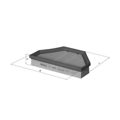 Afbeelding van MAHLE ORIGINAL LX 2005 Luchtfilter 42,3 228 133,2, 133,2 Filter insert