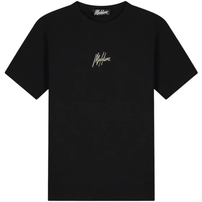 Afbeelding van Malelions Striped Signature T shirt zwart, XXL
