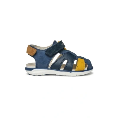 Afbeelding van Geox Outdoorsandalen voor kinderen, Maat: 22, dark navy yellow Leer