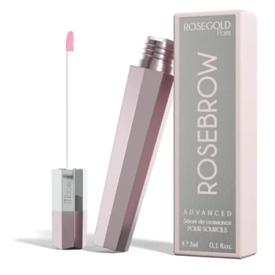 Afbeelding van ROSEBROW Advance Groeiserum voor natuurlijke wenkbrauwen van ROSEGOLD, wenkbrauwserum groei + geleverd lang dik, gemaakt in Frankrijk, hormoonvrij, veganistisch (1 maand)