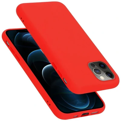Afbeelding van Cadorabo Hoesje geschikt voor Apple iPhone 13 PRO in LIQUID ROOD Beschermhoes gemaakt van flexibel TPU silicone Case Cover