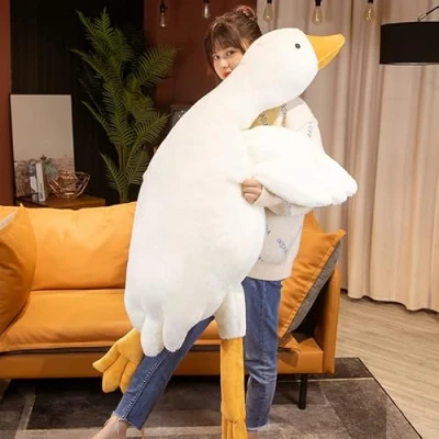 Afbeelding van 50 a 160 cm, gigantisch pluchen beest, grote eendenpop, knuffeldier, kussen voor kinderen en meisjes (50 cm)
