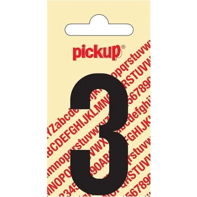 Afbeelding van Pickup Plakcijfer Nobel 60 mm Zwart 3