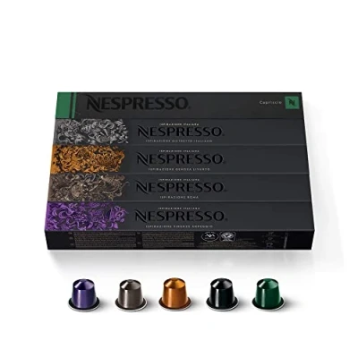 Image de Nespresso Original Bundle Top Sélection Ispirazione Italiana &amp; Espresso 50 Capsules de café 10x Ristretto, Arpeggio, Roma, Livanto, Capriccio