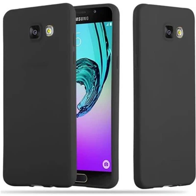 Afbeelding van Cadorabo Hoesje geschikt voor Samsung Galaxy A5 2016 in CANDY ZWART Beschermhoes gemaakt van flexibel TPU silicone Case Cover