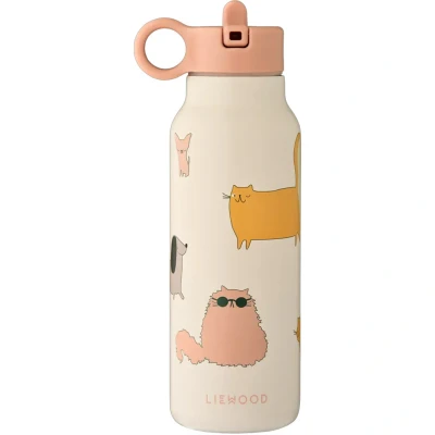 Afbeelding van Liewood rvs thermosfles falk cats and dogs sandy 350 ml