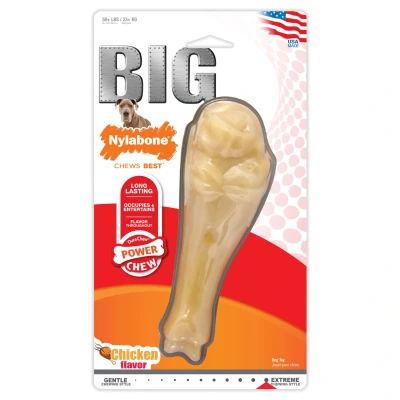 Afbeelding van Nylabone Power Chew Turkey Leg Hondenspeelgoed Kip Beige Voor Honden Boven 23kg Xxl