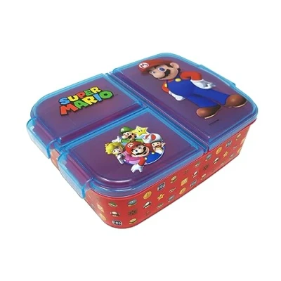 Afbeelding van Theonoi Brooddoos voor kinderen, lunchbox kinderen naar keuze: Mickey, Spiderman, Avengers, Frozen, kunststof, BPA vrij, schattig cadeau Super Mario