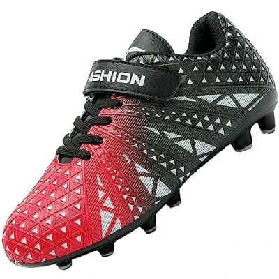 Afbeelding van Littleplum voetbalschoenen voor jongens, kinderen, outdoor, atletische voetbalschoenen, Blauw Rood