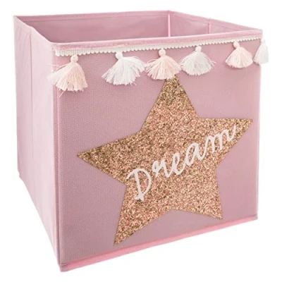 Afbeelding van Opbergdoos Vierkant Dream, Roze (29x29x29cm)