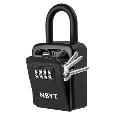 Afbeelding van NBYT Draagbare sleutelbox met combinatie voor het verbergen van een sleutel buiten, waterdicht (klein formaat beugel)