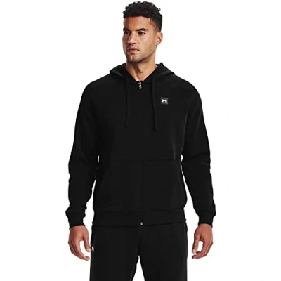 Afbeelding van Under Armour Rival Hoodie Sweater met rits, Heren, Maat: Medium, Black/onyx white