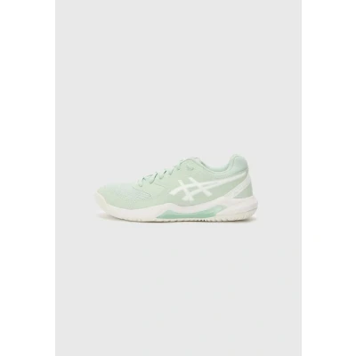 Afbeelding van Asics GEL Dedicate 8 Tennisschoenen voor alle ondergronden, Dames, Maat: 38, Lichen rock/white Imitatieleer/ textiel