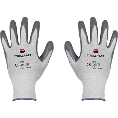 Afbeelding van TOOLCRAFT TO 5621499 Werkhandschoen Polyamide, Nitril Maat (handschoen): 8 EN 388 Cat II 1 paar