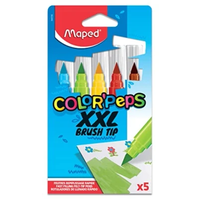 Afbeelding van Maped Borstel viltstiften COLOR&#039;PEPS JUMBO BRUSH met flexibele XXL punt x5 pennen