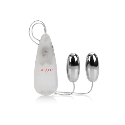 Afbeelding van CalExotics Pocket Exotics Vibrating Double Silver Bullets Zilver