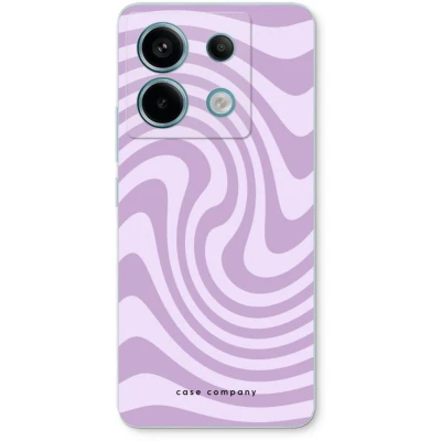 Afbeelding van Case Company® hoesje geschikt voor Xiaomi Redmi Note 13 Pro 5G Swirl Paars Soft Cover Telefoonhoesje Bescherming aan alle Kanten en Schermrand