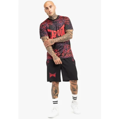 Afbeelding van Tapout Normale Passform Rootstock Tshirt print, Heren, Maat: Medium, Black red aubergine