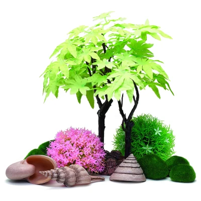 Afbeelding van Biorb Decor Set Zomer Aquarium Ornament 30 l Groen Lichtroze Beige