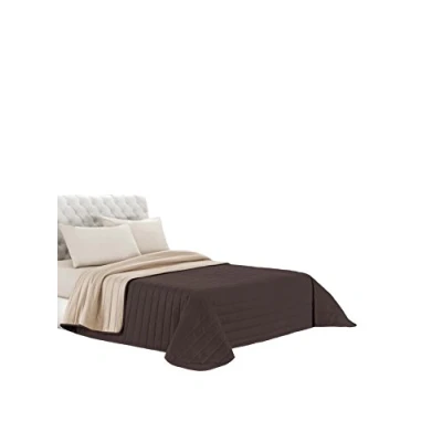 Afbeelding van Elegant zomerdekbed, bruin/crème, 260 x 270 cm