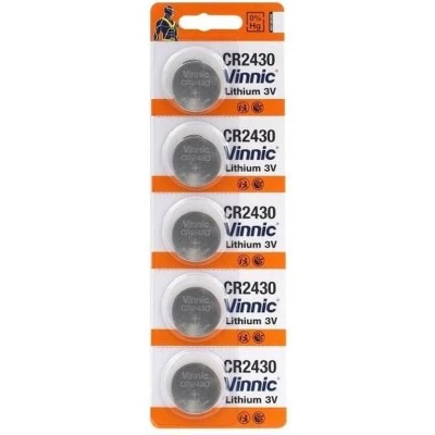 Afbeelding van 5 Stuks Vinnic CR2430 3v lithium knoopcelbatterij