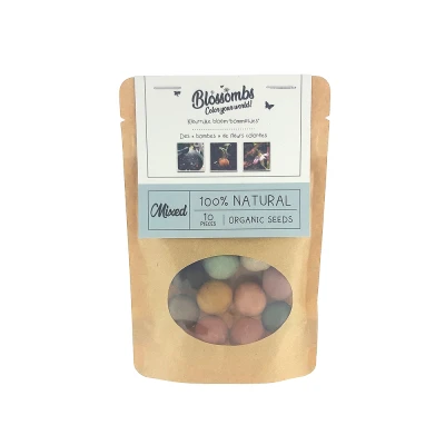 Afbeelding van Blossombs Kraft Zak Zaadbolletjes MIX 10