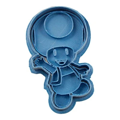 Afbeelding van Cuticuter Toad Mario Bros uitsteekvorm van kunststof, 8 x 7 1,5 cm, blauw