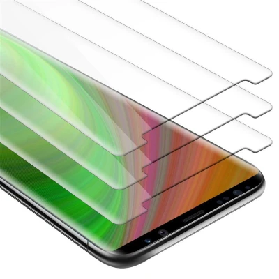Afbeelding van Cadorabo 3x Screenprotector geschikt voor Samsung Galaxy NOTE 8 Beschermende Pantser Film in KRISTALHELDER Getemperd (Tempered) Display beschermend glas 9H hardheid met 3D Touch