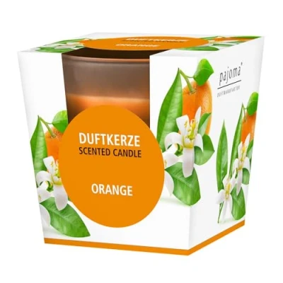 Afbeelding van Pajoma 91031 Geurkaars in gesatineerd glas, oranje