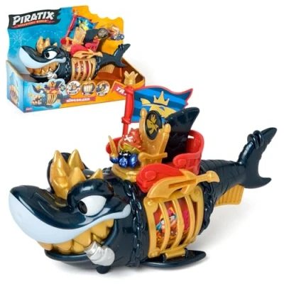 Afbeelding van Piratix Kraken Ship Boot van Piratix. Bevat 1 Krakenboot, 2 en exclusieve accessoires, kanonprojectiel, schat, 6 gouden schatten, vlag, zwaard