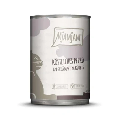 Afbeelding van MjAMjAM Cat Heerlijke Maaltijden Blik 6x400g Paard &amp; Pompoen