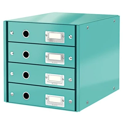 Afbeelding van Leitz Wow Click &amp; Store 60490051 archiefblok met 4 laden, A4, mint