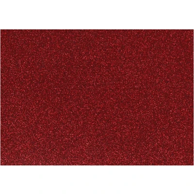 Afbeelding van Creotime Opstrijkfolie Glitter A5 Rood
