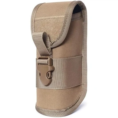 Afbeelding van ACEXIER MOLLE Brillenkoker Duurzame Tactische Tas Outdoor Zonnebrillenkoker Legerstijl Zaklamp met 1 gesp, Khaki, 8,5 x 6 19 cm