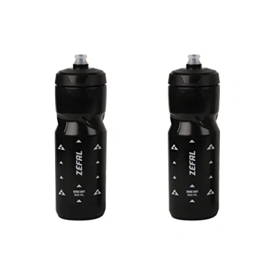 Afbeelding van Zéfal Sense Soft 80 Drinkfles, 2 stuks, zachte en geurloze sportfles, BPA vrij, siliconen speen, zwart, x 800 ml