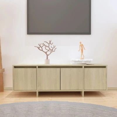 Afbeelding van Tv meubel 120x30x40,5 cm spaanplaat sonoma eikenkleurig