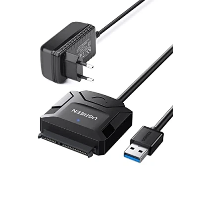 Afbeelding van Ugreen adapterkabel voor 2.5/3.5 schijf (USB A 3.0 SATA) zwart (CR108)