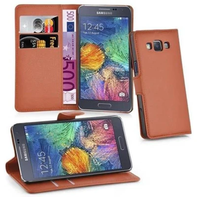 Afbeelding van Cadorabo Hoesje geschikt voor Samsung Galaxy A7 2015 in CHOCOLADE BRUIN Beschermhoes met magnetische sluiting, standfunctie en kaartvakje Book Case Cover Etui