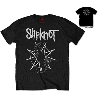 Afbeelding van Slipknot Goat Star Logo Heren T shirt L Zwart